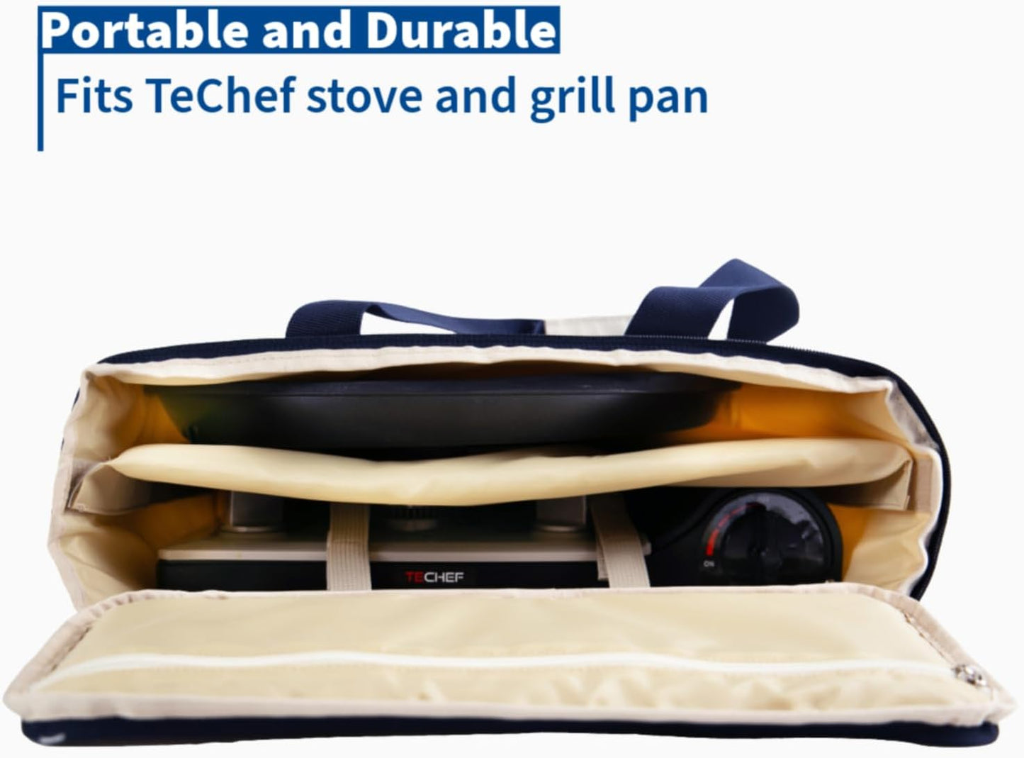 TECHEF - KBBQ Ultimate Set with Korean BBQ Grill Pan, Agni Portable Gas Stove Burner, Carrying Bag, 4 pack Butane Gas, Scissors, Made in Korea