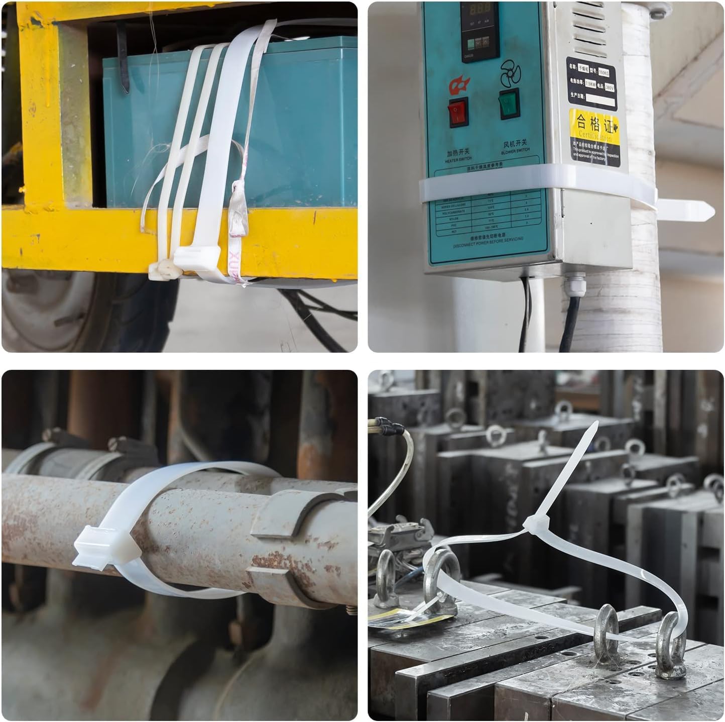 12 inch Garden Green Zip Ties Heavy Duty 100 PCS, 250 LBS Ultra Exclusive Strong Plastic Wire Ties, Large Cable Ties Extra Long Tie Wraps, Indoor and Outdoor UV Resistant