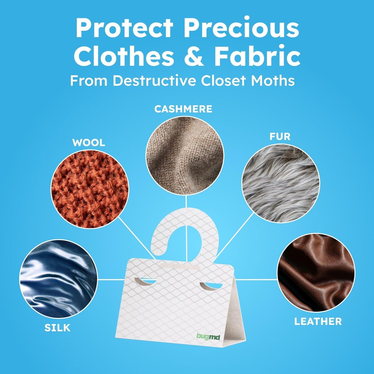 Clothes & Pantry Moth Traps (18 Count) – Sticky Glue Pheromone-Based Repellent for Closets, Cabinets & Wardrobes – Non-Toxic - White