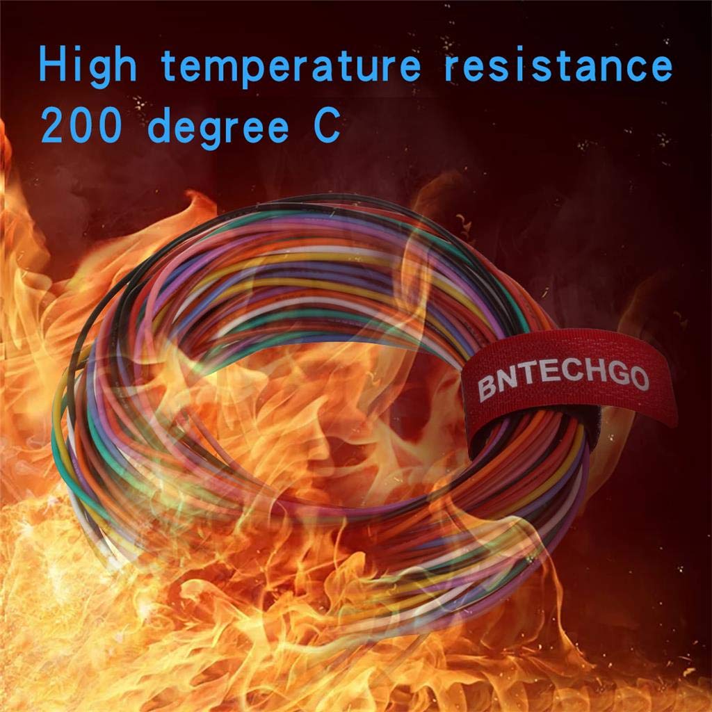 BNTECHGO 24 Gauge Silicone Wire Kit 10 Color Each 5 ft Flexible 24 AWG Stranded Tinned Copper Wire