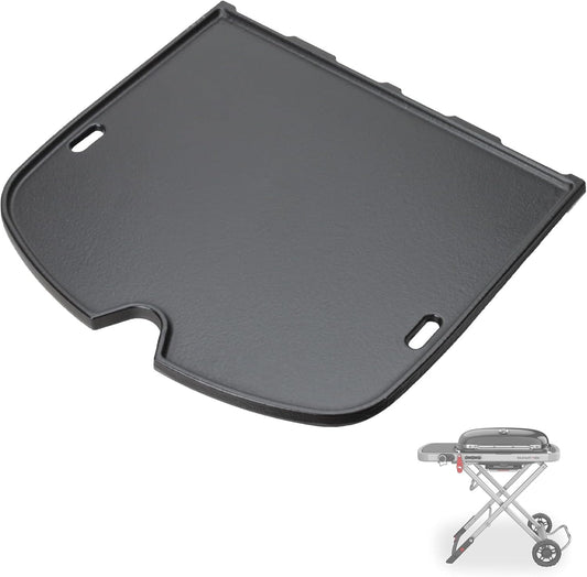 7034 Cast Iron Griddle for Weber 9010001 Traveler Portable Gas Grill, Replacement for Weber9010001, 9013001, 9020001 Gas Grill Accessories, Compatible with Weber Traveler Griddle Part