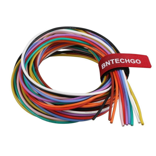 BNTECHGO 18 Gauge Silicone Wire Kit 10 Color Each 5 ft Flexible 18 AWG Stranded Tinned Copper Wire