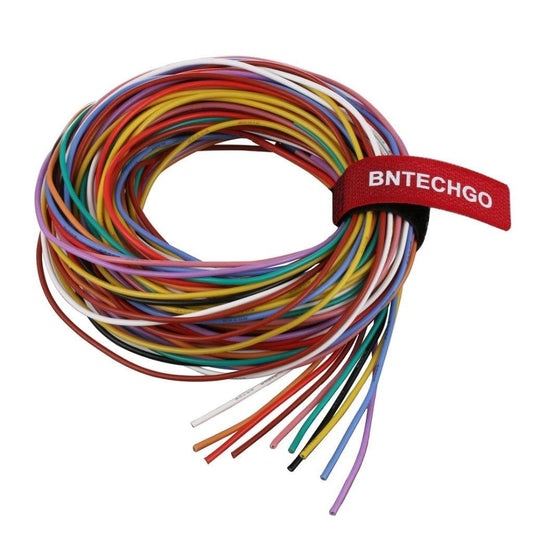 BNTECHGO 20 Gauge Silicone Wire Kit 10 Color Each 5 ft Flexible 20 AWG Stranded Tinned Copper Wire