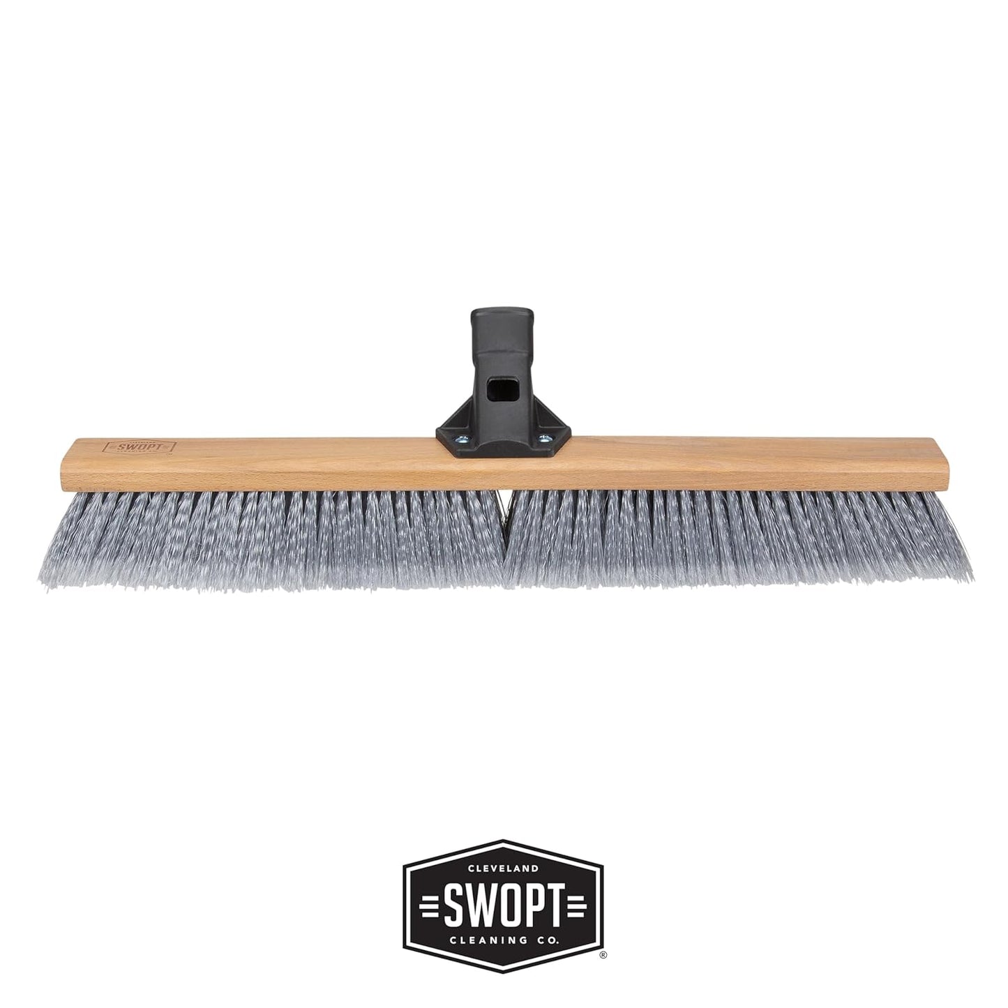 SWOPT 24” Premium Multi-Surface Push Broom Head — Indoor and Outdoor Push Broom — Cleaning Head Interchangeable with All SWOPT Cleaning Products for More Efficient Cleaning and Storage
