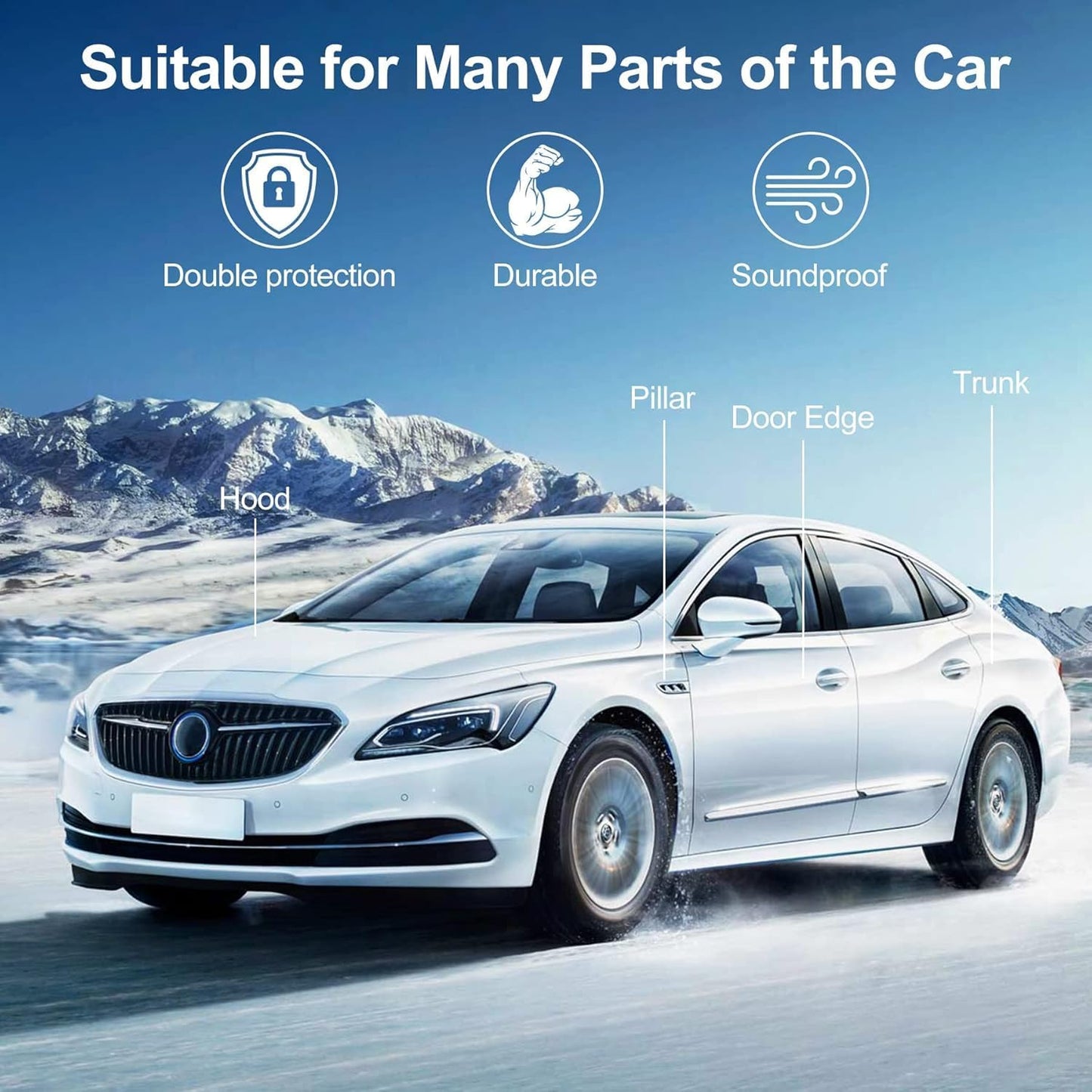 Kikerike Automotive Door Weather Stripping 40Ft Car Rubber Edge Trim Seal Strip Gasket with Top Bulb Easy to Install for Car Bus Camper Boat RV Truck Doors and Home Applications