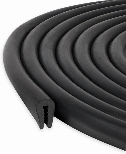Black U Channel Edge Trim Seal EPDM 15/32" high x 19/64" Wide (320 Feet)