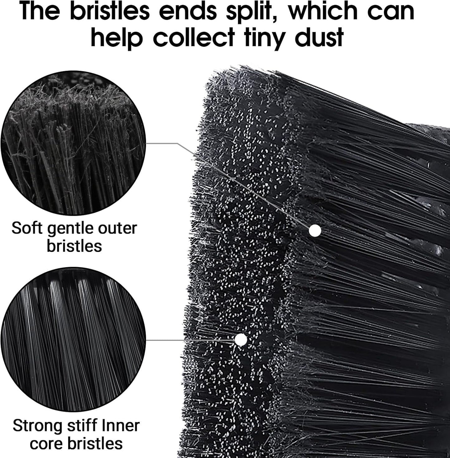 Push Broom Outdoor Heavy Duty,Masthome 24" Push Broom with Stiff Bristles,Heavy Duty Garden Broom,Outdoor Stiff Sweeping Broom for Garage Yard Patio Deck Concrete Wood Stone Floors Scrub and Cleaning